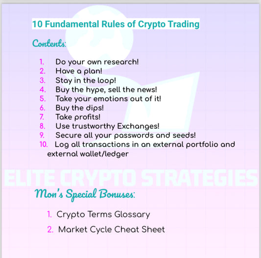 Crypto Trading:  10 Fundamental Rules of Blockchain Investment