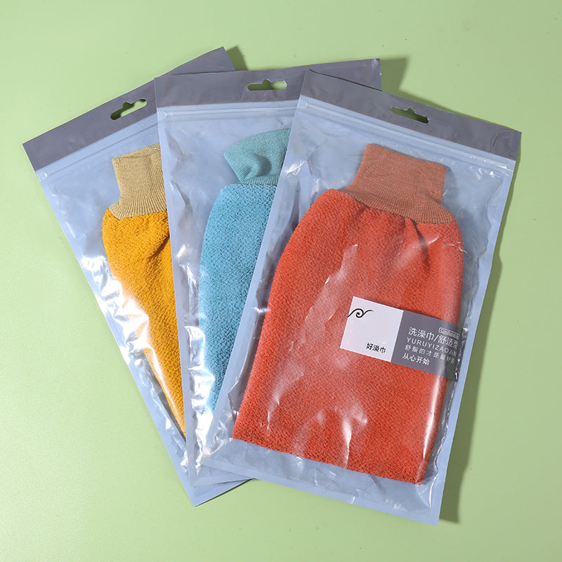 Coarse Sand Washcloth Double Layer Thickened Washcloth Magic Tool Bath Gloves
