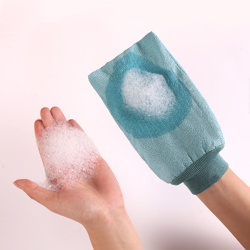 Coarse Sand Washcloth Double Layer Thickened Washcloth Magic Tool Bath Gloves