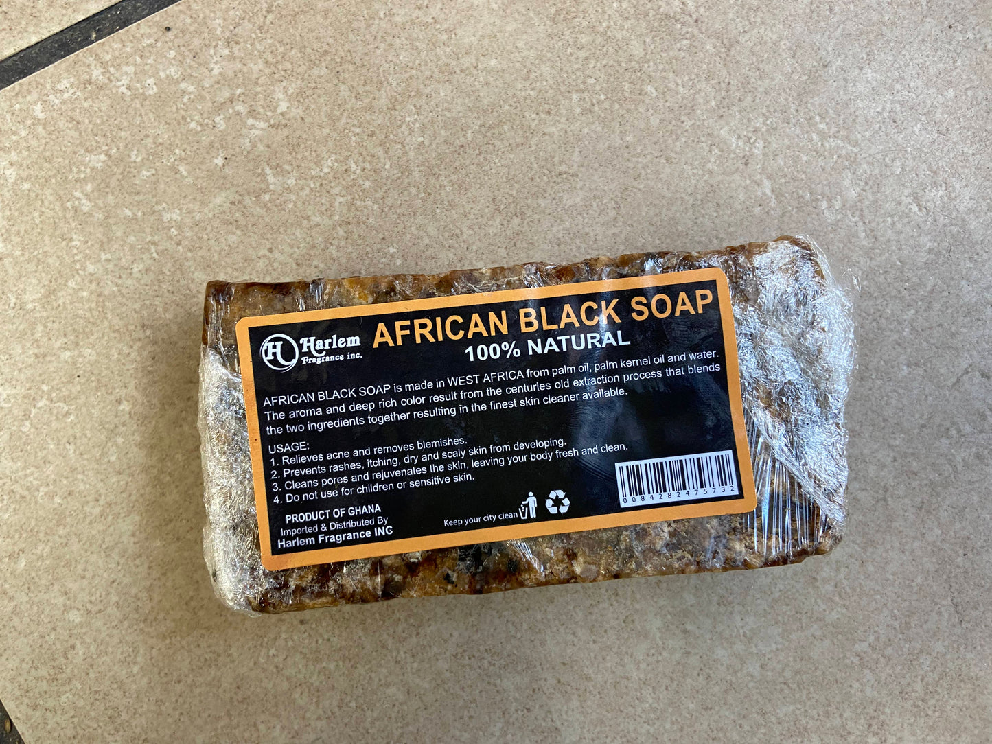 100% Natural African Black Soap